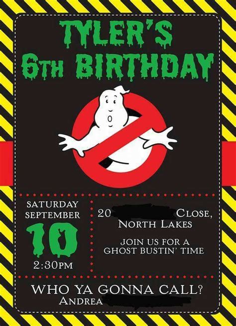 Free Printable Ghostbusters Invitations